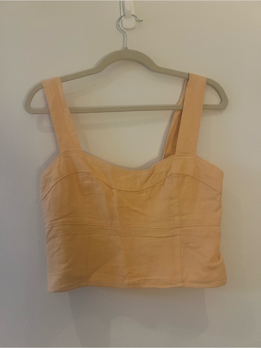 Abercrombie & Fitch Peach Square-Neck Crop Top
